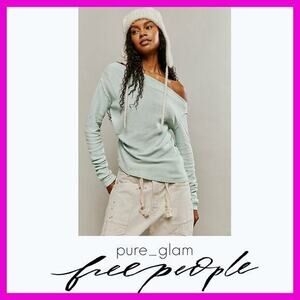 Free People asymmetrical long sleeve top